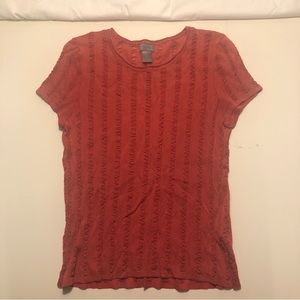 Sigrid Olsen pink short sleeved top. Size medium.